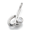 Brass Micro Pave Cubic Zirconia Pendants KK-B132-12P-D-1