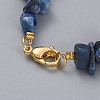 Natural Lapis Lazuli Chip Beaded Bracelets BJEW-JB04933-04-3