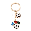 Football Theme Alloy & Enamel Keychains AL-A001-01B-G-1