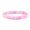 8mm Candy Color Round Crackle Glass Beads Stretch Bracelet for Girl Women BJEW-JB07180-2