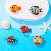 5Pcs 5 Colors Handmade Lampwork Pendants LAMP-TA0002-67A-4