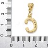 Brass Micro Pave Cubic Zirconia Pendants KK-M319-02G-C-3