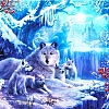 DIY Wolf & Scenery Diamond Painting Kits DIAM-PW0001-252K-1