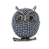 Owl Alloy Brooches for Backpack Clothes LS-PALLOY-D361-22G-1