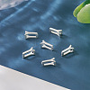 6Pcs 925 Sterling Silver Hollow Initial Beads STER-TA0001-53Y-6