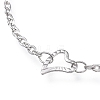304 Stainless Steel Cable Chain Anklets AJEW-M026-08P-2