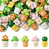 50Pcs 5 Styles Opaque Resin Decoden Cabochons RESI-CJ0003-88-8