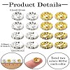 120Pcs 2 Colors Alloy Rhinestone Spacer Beads ALRI-YW0001-23-2