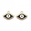 Light Gold Plated Alloy Enamel Pendants ENAM-T009-87A-RS-2