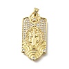 Brass Micro Pave Cubic Zirconia Pendants KK-Q066-17B-G-1