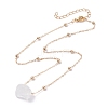 Natural Quartz Crystal Stone Pendant Necklace for Women NJEW-JN03781-02-2