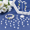 150Pcs Transparent Spray Painted Glass Bead Caps GLAA-SC0002-76-3