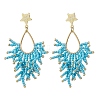Handmade Glass Seed Beads Dangle Stud Earrings EJEW-MZ00564-02-2