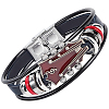 1Pc Alloy & Leather Cord Bracelets for Men Women BJEW-CL0001-56-1