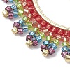 Glass Seed Beads Pendants PALLOY-MZ00217-4