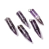 Natural Amethyst Pointed Pendants G-D850-06-2