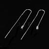 Anti-Tarnish Rhodium Plated 925 Sterling Silver Threader Earrings STER-N0001-027-3