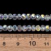 Electroplate Transparent Glass Beads Strands EGLA-A046-01A-21-4