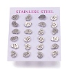 Tarnish Resistant 304 Stainless Steel Stud Earrings EJEW-N045-03P-2