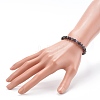 Natural Iolite Beaded Stretch Bracelets BJEW-JB06085-01-3