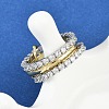 Brass Micro Pave Cubic Zirconia Finger Rings RJEW-D325-01PG-02-2