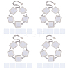 4Pcs Alloy Heat Transfer Blank Link Bracelet Making FIND-PH0024-43-7