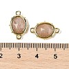 Natural Sunstone Faceted Oval Connector Charms G-I382-04G-03-3