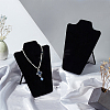 Foldable Velvet Slant Back Necklace Display Stands NDIS-WH0003-013-5