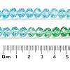 Transparent Painted Glass Beads Strands X1-DGLA-A034-T6mm-A17-3