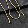 304 Stainless Steel Snake Chain Necklaces STAS-M174-005G-2.4-4