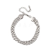 304 Stainless Steel Beads Multi-strand Bracelets BJEW-K287-01P-4