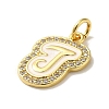 Brass Micro Pave Cubic Zirconia Pendants KK-K354-02G-J-2