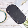 PU Leather Oval Long Bottom for Knitting Bag FIND-WH0032-01A-5