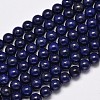 Dyed Natural Lapis Lazuli Round Beads Strands G-M169-4mm-05-2