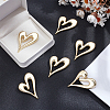 6Pcs Heart Zinc Alloy Lapel Pins for Backpack Clothes JEWB-UN0002-74G-2