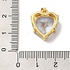 Golden Brass Micro Pave Cubic Zirconia Pendants KK-C072-37G-02-3