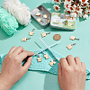 Wood Mushroom House Pendant Locking Stitch Markers HJEW-NB00121-3