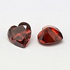 Mixed Grade A Heart Cubic Zirconia Pointed Back Cabochons X-ZIRC-M005-6mm-3