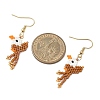304 Stainless Steel MIYUKI Glass Seed Beads Bird Dangle Earrings EJEW-MZ00555-03-4