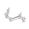 Brass Micro Pave Cubic Zirconia Pendants ZIRC-F099-20P-05-1