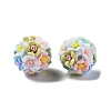 Luminous Resin Pave Rhinestone Beads RESI-C048-01C-3