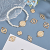 SUPERFINDINGS 50Pcs 5 Styles Religion Alloy Connector Charms FIND-FH0007-59-4