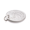 Non-Tarnish 304 Stainless Steel Coin Pendants LS-STAS-F183-05P-3