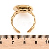 Hollow Heart 304 Stainless Steel Open Cuff Ring Components STAS-F366-08E-G-2