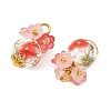 Printed Handmade Porcelain Beads Pendants PALLOY-JF05907-01-2