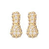 Brass Micro Pave Cubic Zirconia Stud Earrings EJEW-Z091-04G-I-2