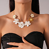 Flower Alloy Enamel Bib Necklaces for Women FS-WGFF703-01-2