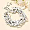 Punk & Hiphop Style Alloy Rolo Chains Link Bracelets for Women Men BJEW-K270-01P-3