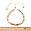 Long-Lasting Plated Brass Beads Slider Bracelets for Women BJEW-K268-03-5