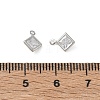 Brass Pave Clear Cubic Zirconia Charms CU-CBAD360-04P-02-3